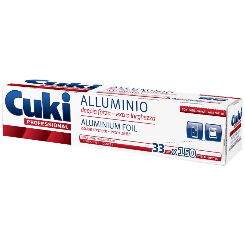 CUKI PROFESSIONAL ALLUMINIO DOPPIA FORZA EXTRA LARGHEZZA H.33CM X 150MT