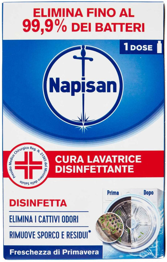 NAPISAN CURA LAVATRICE DISINFETTANTE 1 DOSE 250ML FRESCHEZZA DI PRIMAVERA