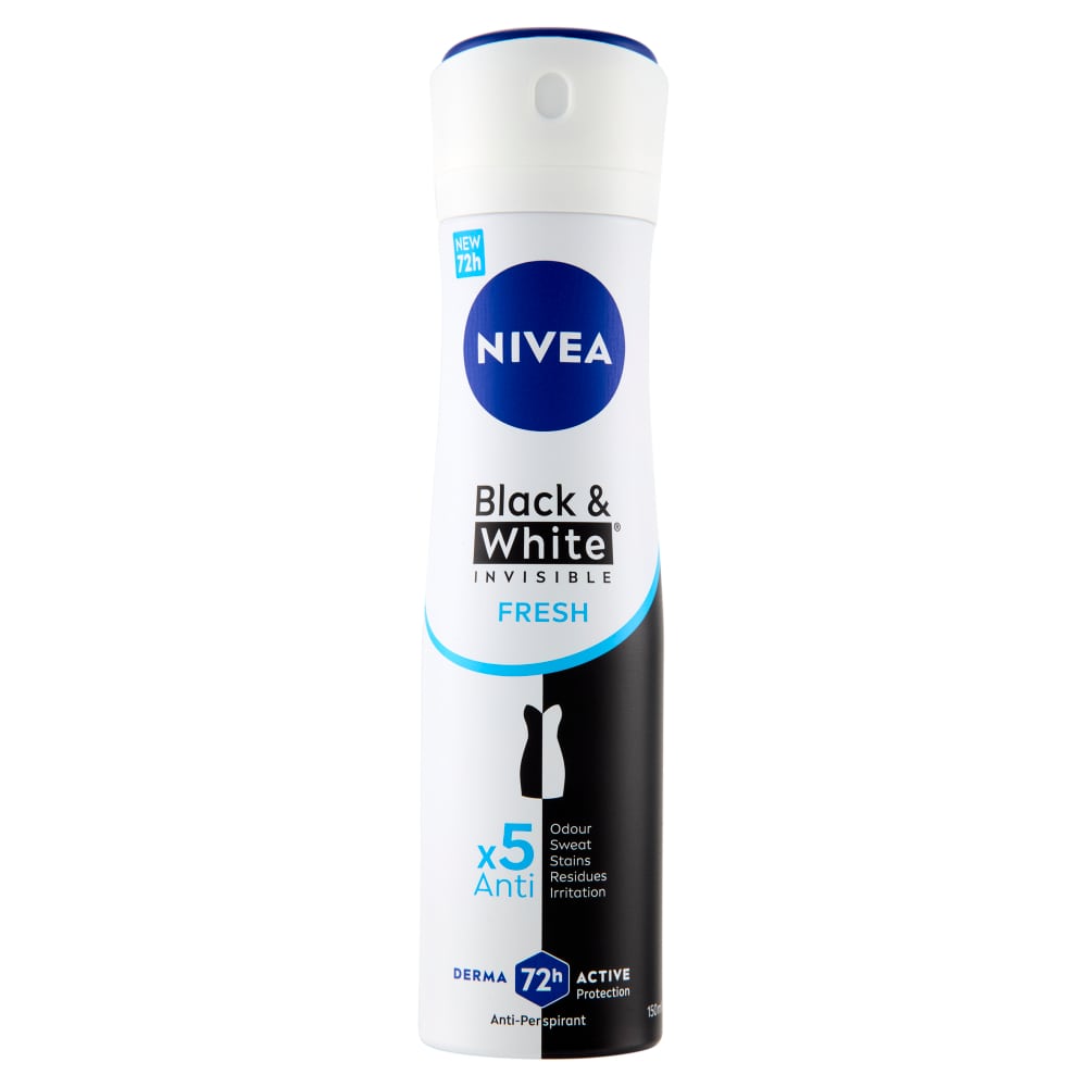 NIVEA DEO SPRAY 150ML BLACK&WHITE INVISIBLE FRESH