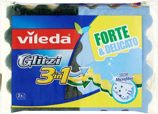 VILEDA GLITZI 3IN1 FORTE & DELICATO X2