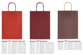 SHOPPER CARTA MANICO RITORTO 26+12X36 ROSSO