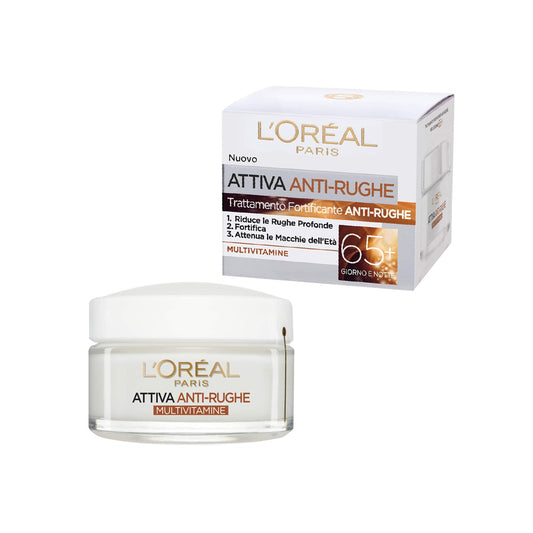 L'OREAL ATTIVA ANTI-RUGHE 65+ TRATTAMENTO FORTIFICANTE 50ML