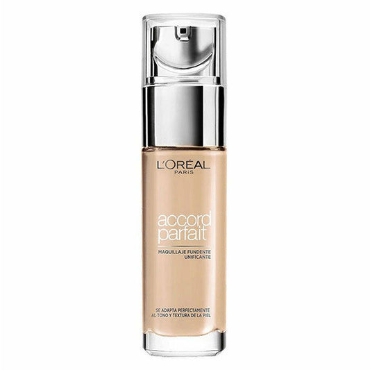 L'OREAL ACCORD PARFAIT FONDOTINTA FLUIDO 3.D/3.W BEIGE DORE'
