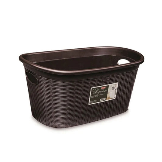 STEFANPLAST ELEGANCE CESTA BIANCHERIA CM.30X58X28 MOKA