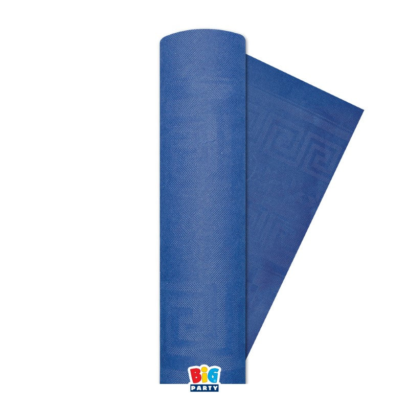 BIG PARTY TOVAGLIA DAMASCATA 1,20X5MT BLU