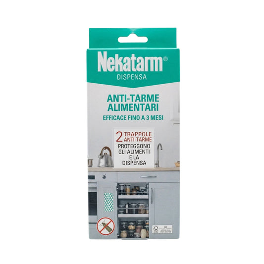 NEKATARM DISPENSA ANTI-TARME ALIMENTARI 2 TRAPPOLE ANTI-TARME PROTEGGONO GLI ALIMENTI E LA DISPENSA