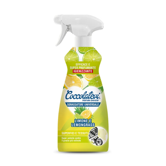 COCCOLATEVI SGRASSATORE UNIVERSALE SUPERFICI E TESSUTI SPRAY 625ML LIMONE E LEMONGRASS