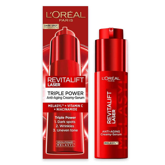 L'OREAL REVITALIFT LASER TRIPLE POWER DARK SPOT ANTI-AGING CREAMY SERUM 50ML