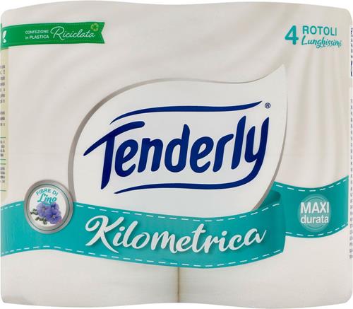 TENDERLY CARTA IGIENICA KILOMETRICA 2 VELI 4 ROTOLI LUNGHISSIMI