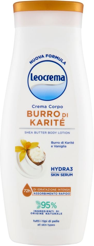 LEOCREMA CREMA CORPO FLUIDA 400ML BURRO DI KARITE' E VANIGLIA