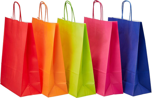 SHOPPER CARTA MANICO RITORTO 26X12X36 VARI COLORI