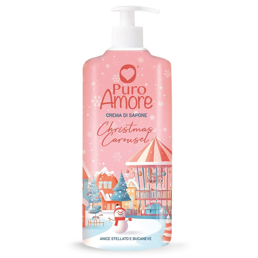 PURO AMORE CREMA DI SAPONE LIQUIDO 500ML CHRISTMAS CAROUSEL ANICE STELLATO E BUCANEVE