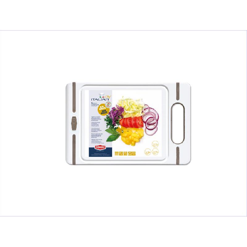 STEFANPLAST TAGLIERE ITALIAN CHEF S BIANCO/TORTORA CM.24X16X1