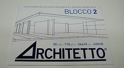 ARCHITETTO BLOCCO 2 20 FOGLI LISCIO 24X33