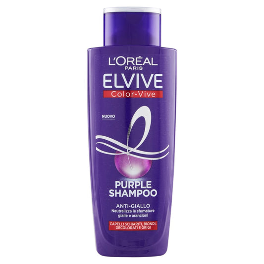 L'OREAL ELVIVE SHAMPOO PURPLE COLOR-VIVE ANTI-GIALLO SHAMPOO 200ML