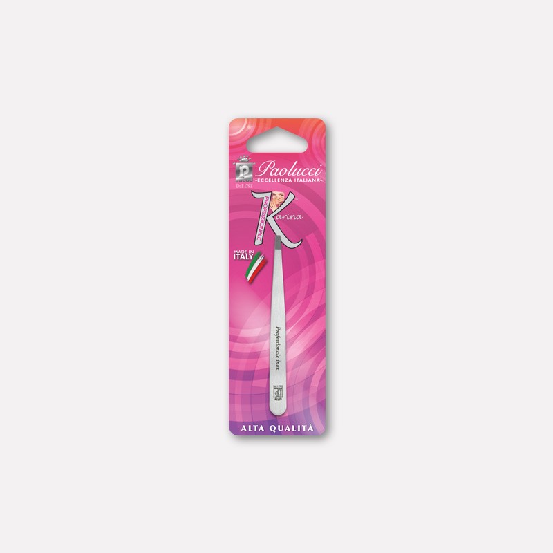PAOLUCCI KARINA PINZETTA PROFESSIONALE INOX PUNTE RETTE ART.2371