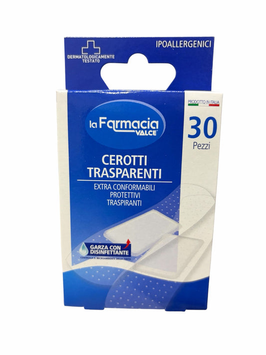 LA FARMACIA VALCE CEROTTI TRASPARENTI 30PZ 2 MISURE ASSORTITE