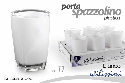 GICOS PORTA SPAZZOLINO PLASTICA CM.11 BIANCO IMU-578250