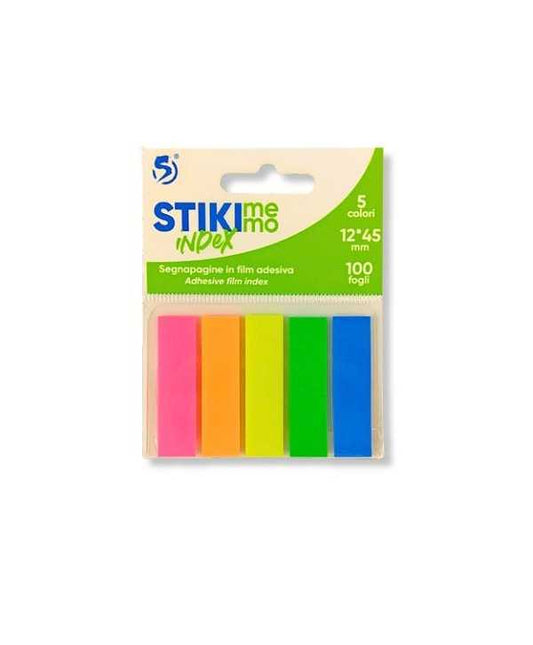 SPIL MEMO INDEX 100 SEGNAPAGINA 12X45 5 COLORI 100PZ