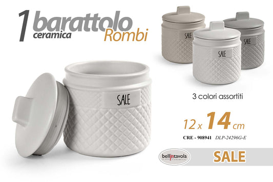 GICOS BARATTOLO CERAMICA ROMBI CM.12X14 SALE COLORI ASSORTITI