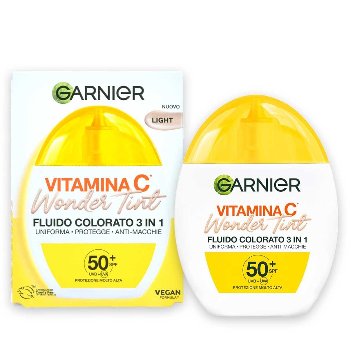 GARNIER VITAMINA C WONDER TINT FLUIDO COLORATO 3 IN 1 SPF 50+ 40ML LIGHT
