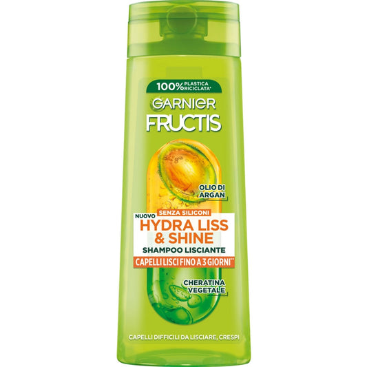 GARNIER FRUCTIS SHAMPOO 250ML HYDRA LISS & SHINE CAPELLI DIFFICILI DA LISCIARE,CRESPI