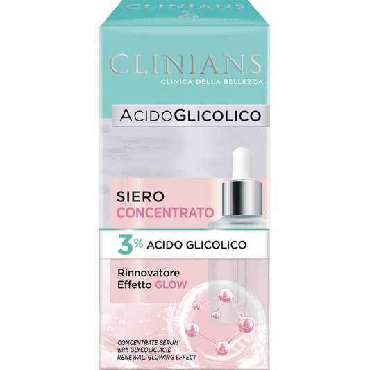 CLINIANS ACIDO GLICOLICO SIERO CONCENTRATO 30ML 3% ACIDO GLICOLICO RINNOVATORE EFFETTO GLOW