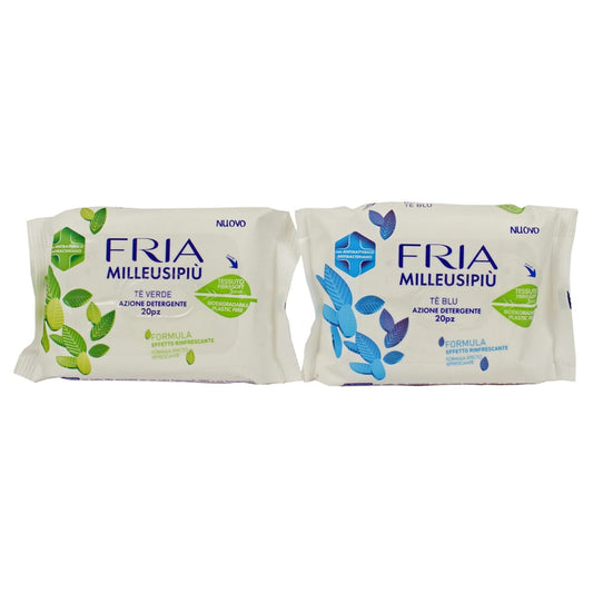 FRIA MILLEUSIPIU' SALVIETTE 20PZ TE' BLU/ TE' VERDE