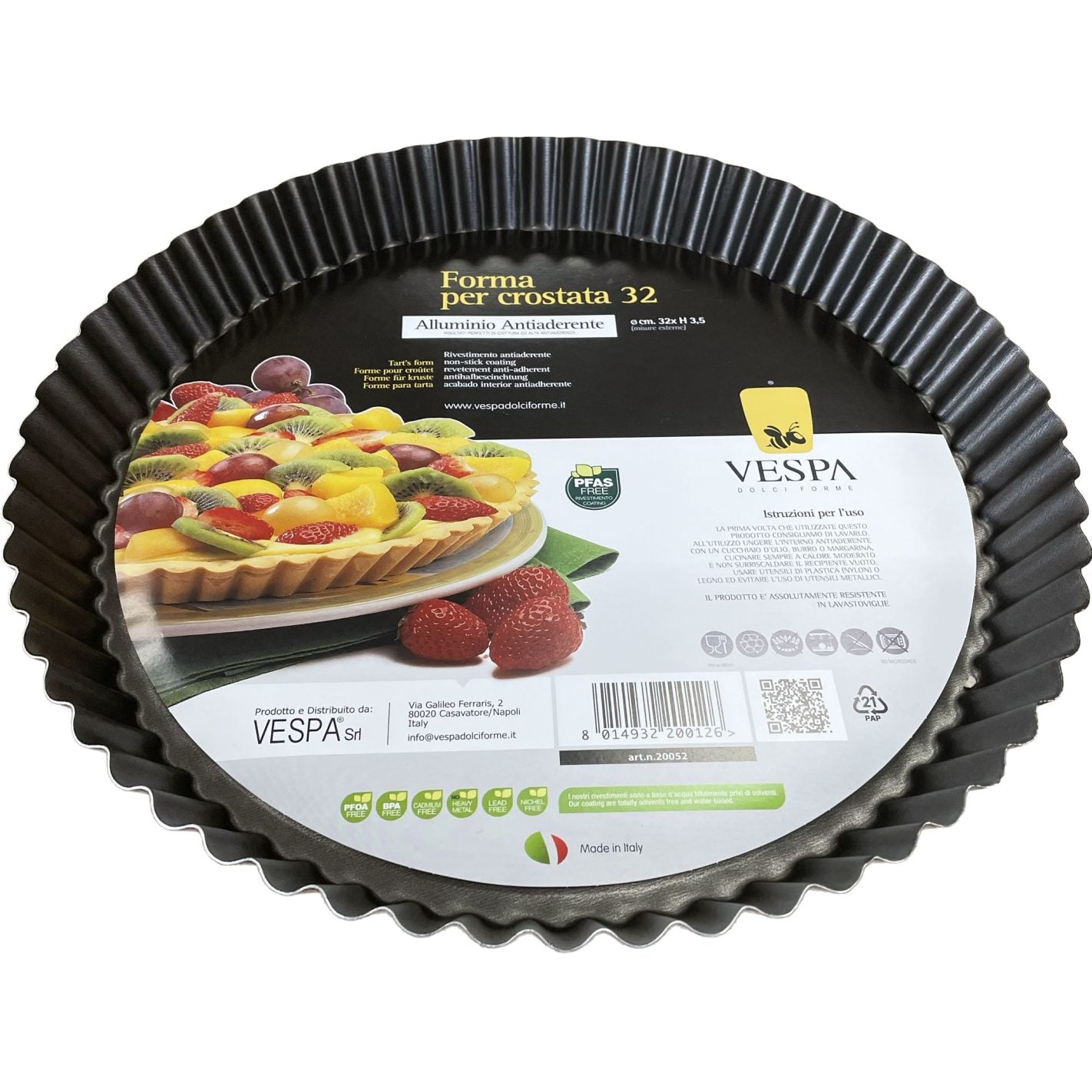 VESPA FORMA CROSTATA CM.32 FONDO RIALZATO ANTIADERENTE 20052