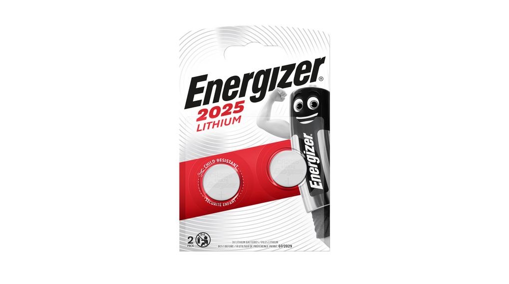 ENERGIZER LITHIUM CR2025 3V 2PZ