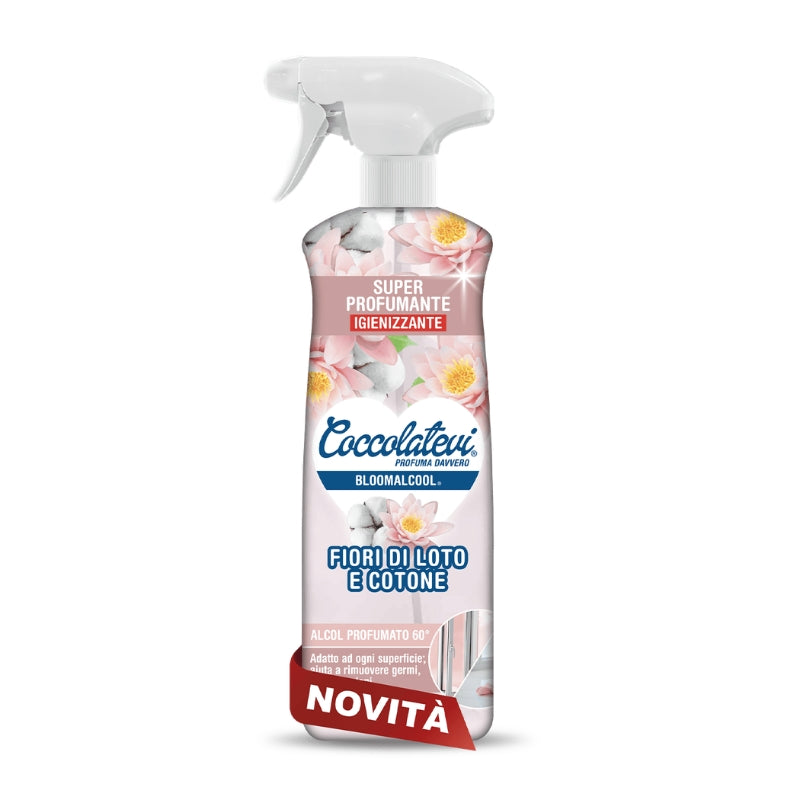 COCCOLATEVI BLOOMALCOOL ALCOOL PROFUMATO 60 SPRAY 750ML FIOR DI LOTO E COTONE