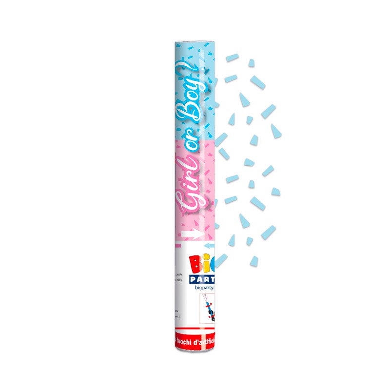 BIG PARTY POPPER 30CM BABY GIRL O BOY? CELESTE