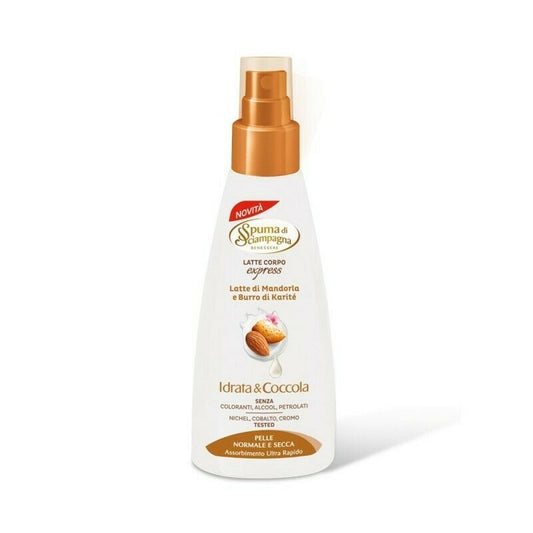 SPUMA DI SCIAMPAGNA LATTE CORPO EXPRESS 150ML LATTE DI MANDORLA & BURRO DI KARITE' PELLE NORMALE E SECCA