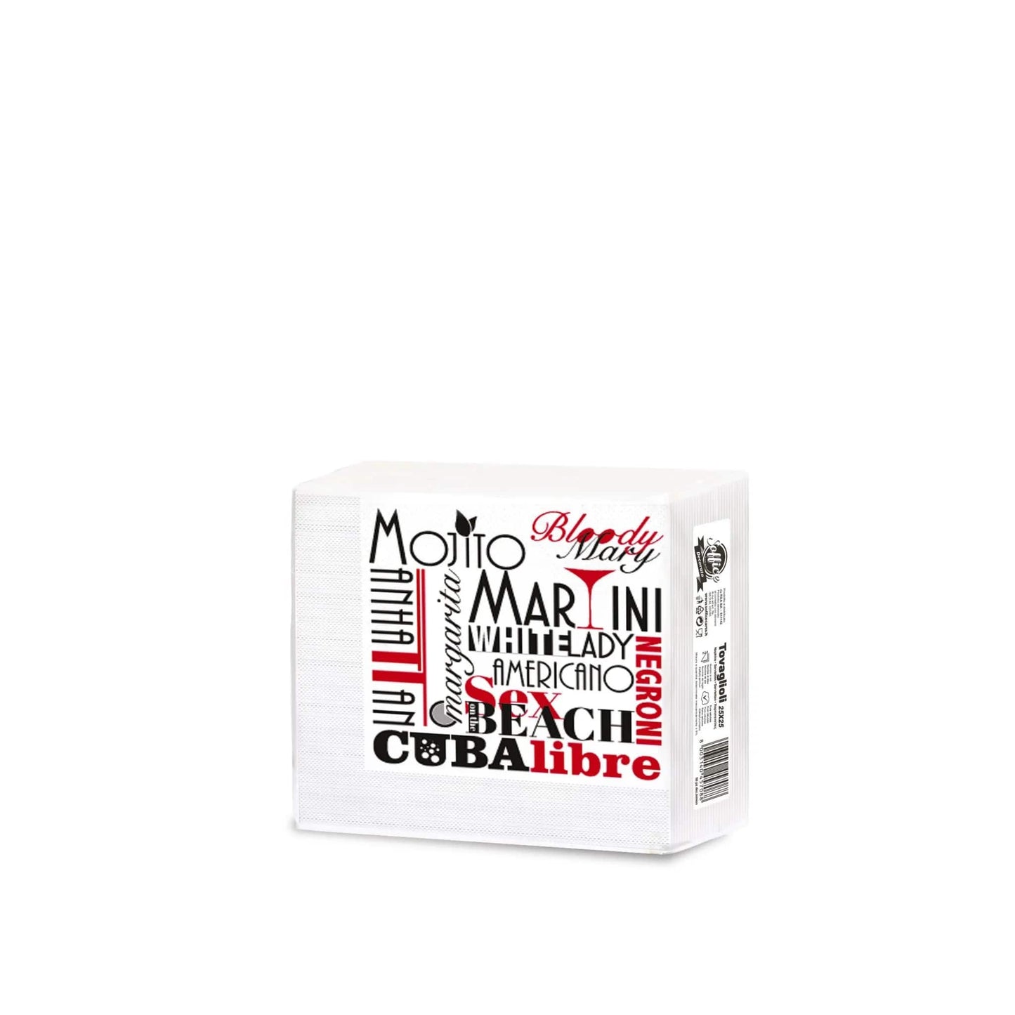 SOFFICE 100 TOVAGLIOLI DOPPIOVELO 24X24 COCKTAIL
