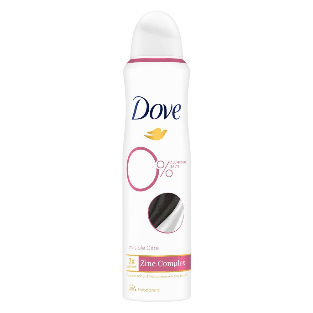 DOVE DEO SPRAY 150ML 0% INVISIBLE CARE 48H