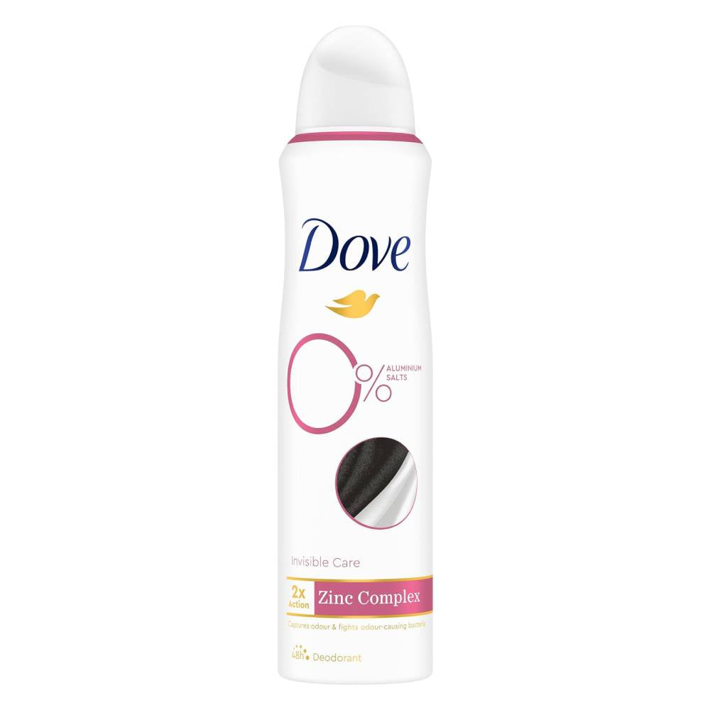 DOVE DEO SPRAY 150ML 0% INVISIBLE CARE 48H