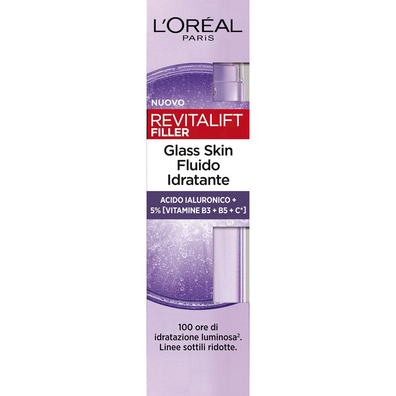 L'OREAL REVITALIFT FILLER GLASS SKIN FLUIDO IDRATANTE 50ML