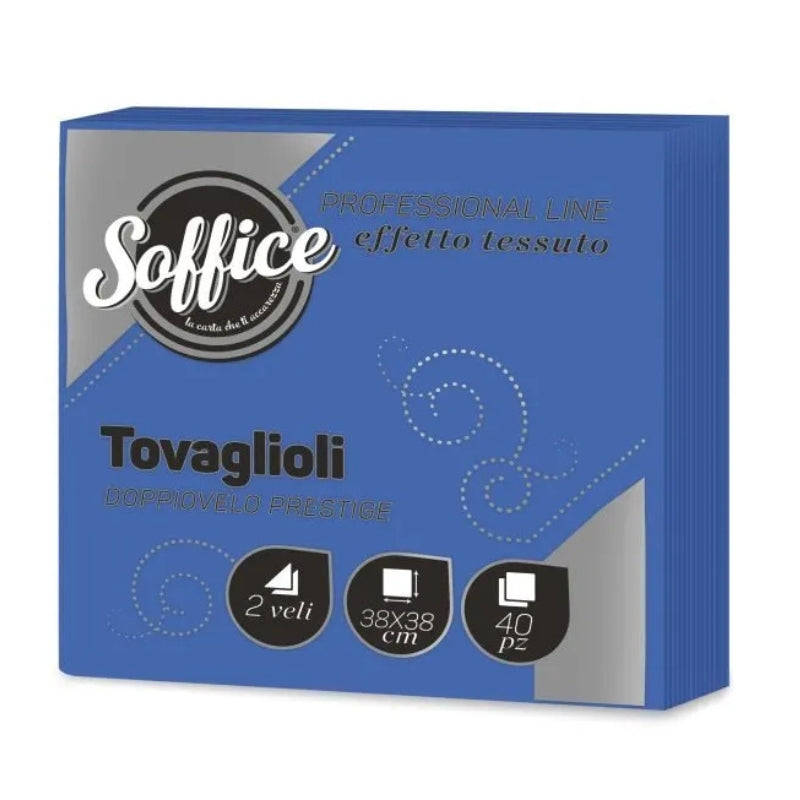 SOFFICE 40 TOVAGLIOLI DOPPIOVELO PRESTIGE 38X38 BLU NOTTE