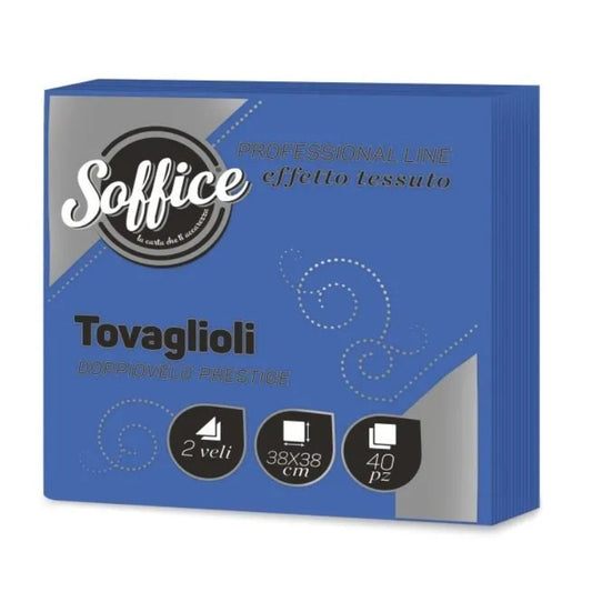 SOFFICE 40 TOVAGLIOLI DOPPIOVELO PRESTIGE 38X38 BLU NOTTE