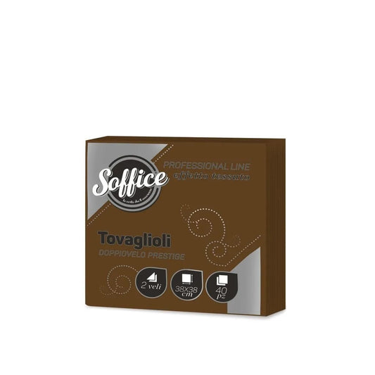 SOFFICE 40 TOVAGLIOLI DOPPIOVELO PRESTIGE 38X38 CIOCCOLATO