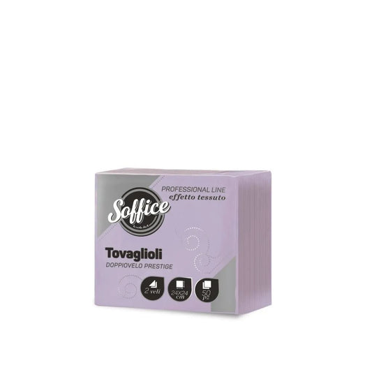 SOFFICE 50 TOVAGLIOLI DOPPIOVELO PRESTIGE 24X24 LILLA