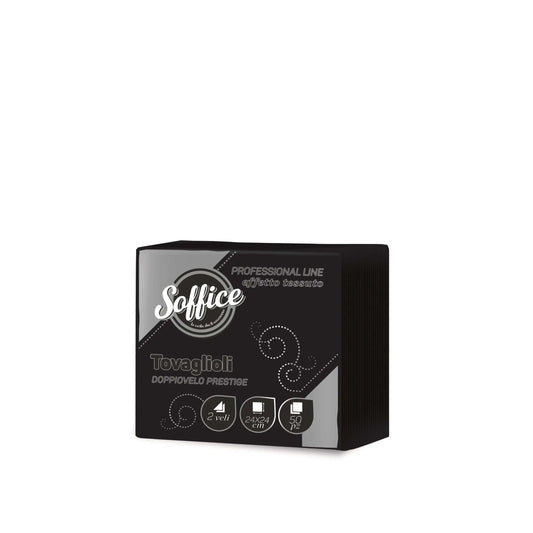 SOFFICE 50 TOVAGLIOLI DOPPIOVELO PRESTIGE 24X24 NERO