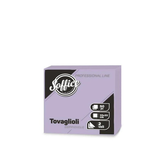 SOFFICE 50 TOVAGLIOLI DOPPIOVELO 33X33 LILLA