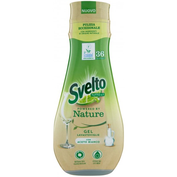 SVELTO GEL LAVASTOVIGLIE 640ML 36 LAVAGGI NATURE ACETO BIANCO