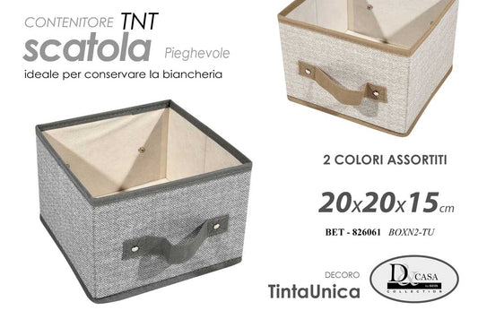 GICOS CONTENITORE TNT SCATOLA PIEGHEVOLE CM.20X20X15 COLORI ASSORTITI