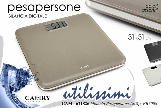 GICOS BILANCIA PESAPERSONA DIGITALE 180KG CAMRY CM.31X31 COLORI ASSORTITI