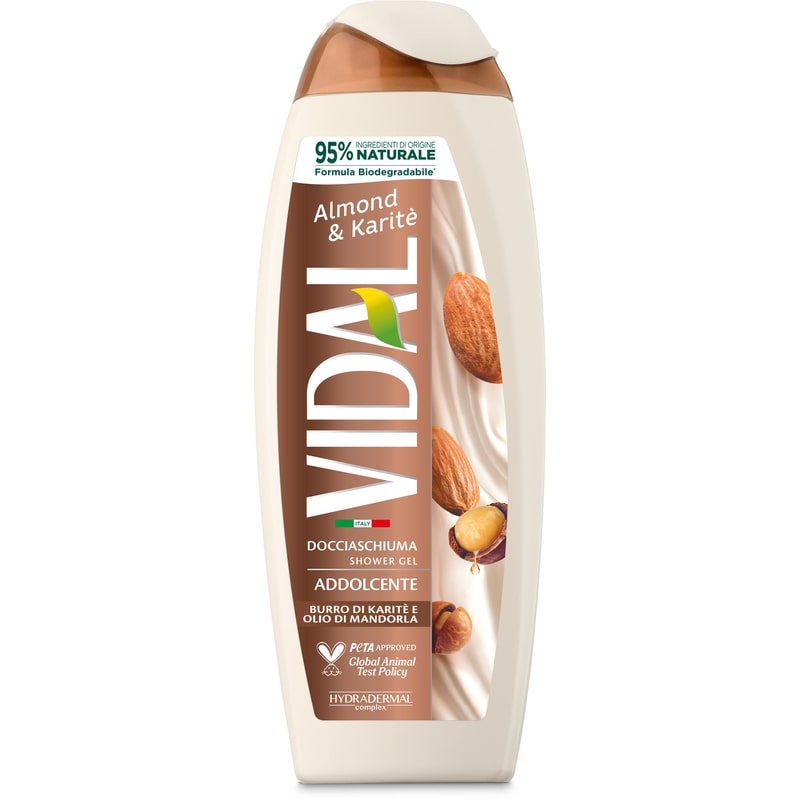 VIDAL DOCCIASCHIUMA 250ML ALMOND & KARITE' BURRO DI KARITE' E OLIO DI MANDORLA