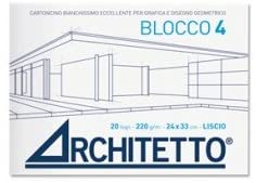 ARCHITETTO BLOCCO 4 LISCIO 24X33 20 FOGLI
