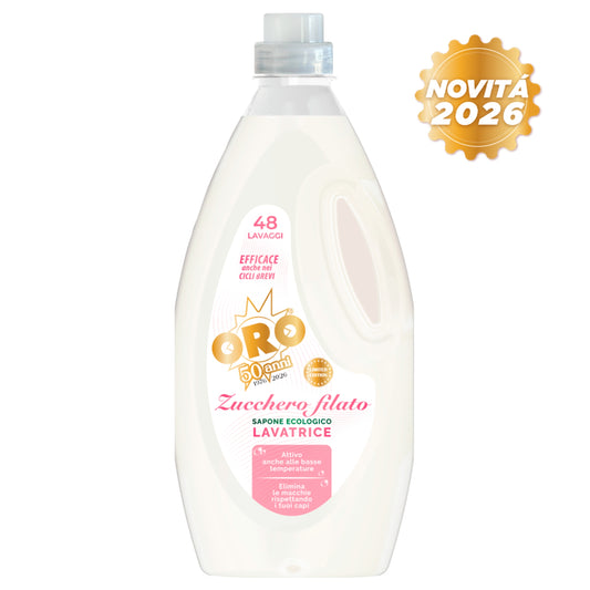 ORO "50 ANNI" SAPONE ECOLOGICO LAVATRICE 2,2L 48 LAVAGGI ZUCCHERO FILATO