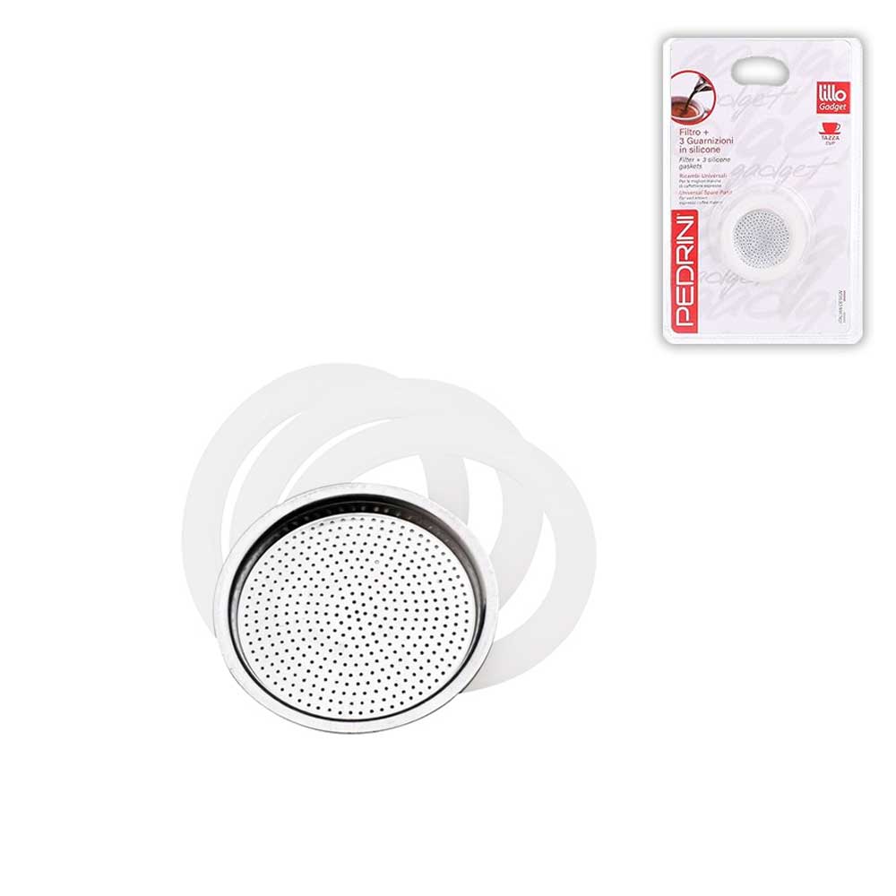 PEDRINI RICAMBIO CAFFETTIERA FILTRO + 3 GUARNIZIONI 1/2 TAZZA 9080